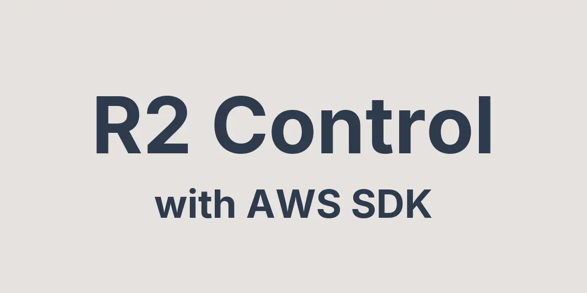 Cover Image for AWS CLI, SDK 이용해서 Cloudflare R2 조작하기